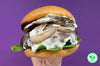 Portobello — Burger vegano con funghi portobello e cipolla
