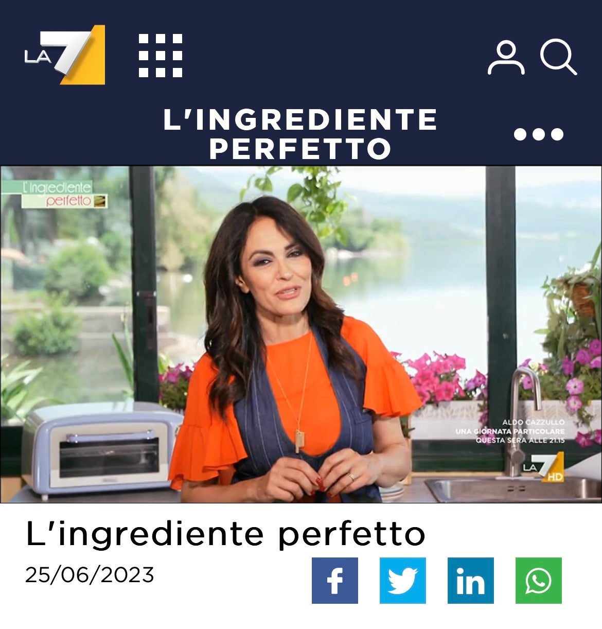 Mr.Dobelina a "L'ingrediente Perfetto" con Maria Grazia Cucinotta su La 7