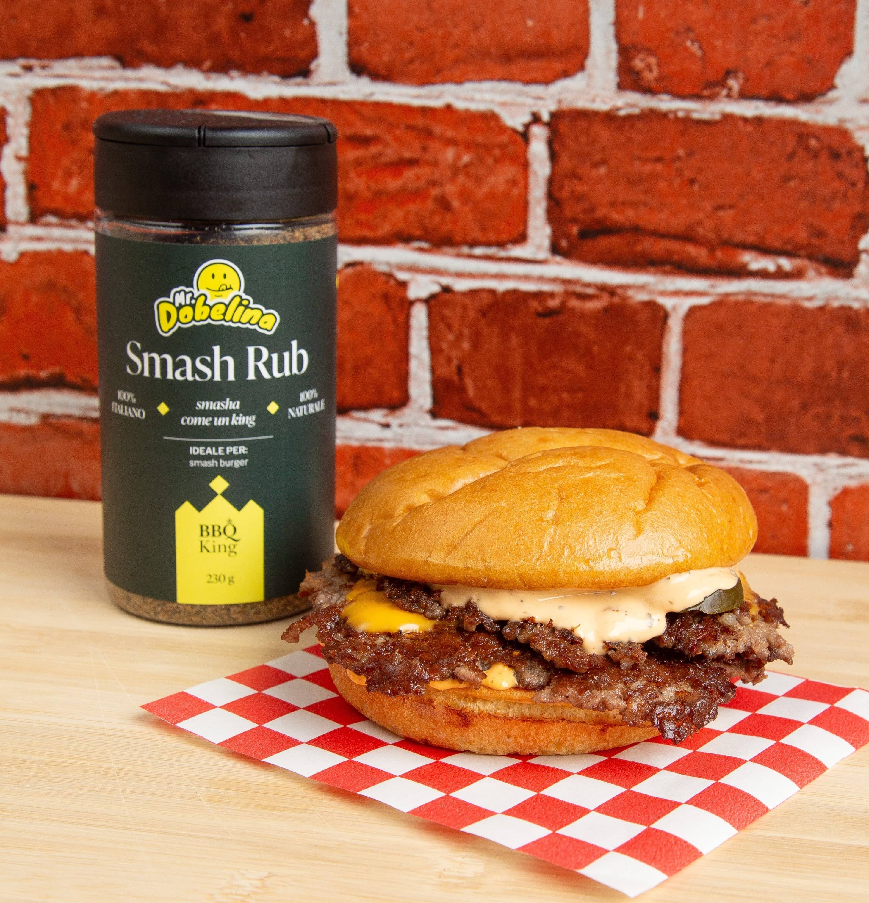 Smash Rub per hamburger con BBQ King 230 gr